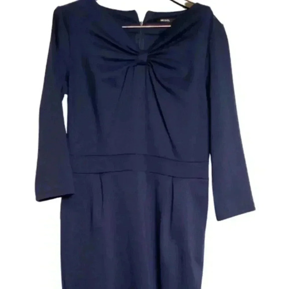 (2 for $15) MIUSOL Women's Blue Dress- Midi- Size Large - with Bow - Picture 3 of 14